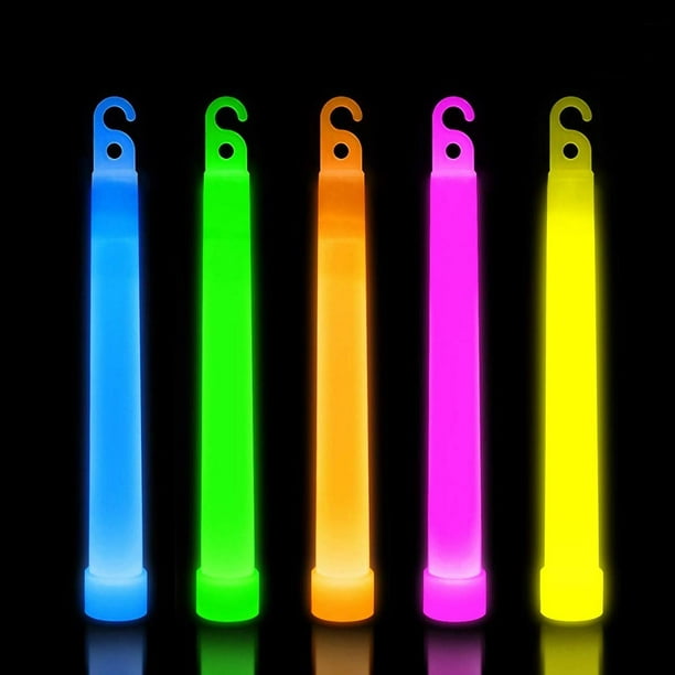 Pack of 100 GLOW STICKS 6" 15mm Mixed Colours Premium Quality Free Delivery UK
